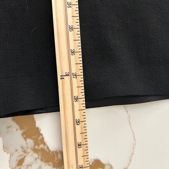 Vintage Oscar de la Renta Black Wool Tunic Shirt Sz 12 Classic Minimal Quiet Lux - Picture 8 of 9